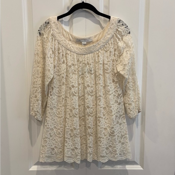 Diane Von Furstenberg Elisabetta Ivory Lace Blouse - Picture 4 of 5